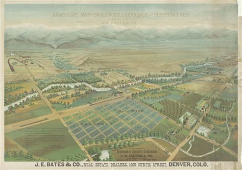 Englewood, Colorado 1888 | Englewood, Englewood colorado, Birds eye view
