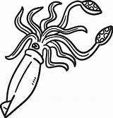 Giant Squid Coloring Page For Kids 10789498 Vector Art At Vecteezy sketch template