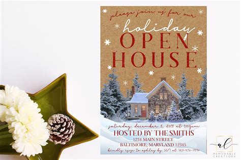 Holiday Open House Invitation Christmas Open House - Etsy UK