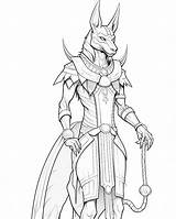 Coloring Egyptian Anubis Pages Ancient Gods Egypt God Nefertiti  sketch template