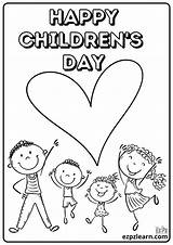 Happy Childrens Day Coloring Pages sketch template