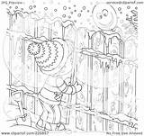 Picket Fence Outline Coloring Pages sketch template