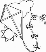Printable Kite Coloring Page At GetDrawings  Free Download sketch template