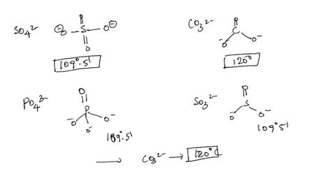 SOLVED: 7. Which has the largest O-X-O bond angle where X is the central atom: (A) SO42- (B) CO3 ...