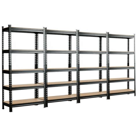 Costway 4 PCS 5-Tier Metal Storage Shelves 60'' Garage Rack - Walmart ...