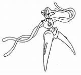 Legendary Pokemon Deoxys coloring Page  Download Print Or Color sketch template