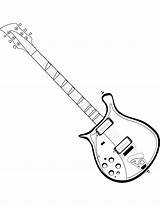 Electric Guitar coloring Page  ColouringPages sketch template