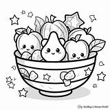 Kawaii Food Coloring Pages  Free & Printable sketch template