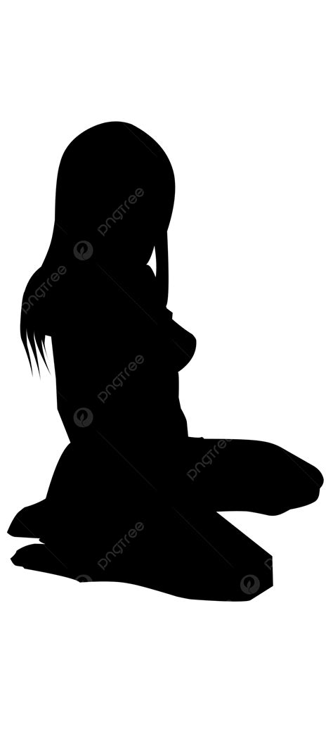 Anime Girl Silhouette Illustration Vector, Anime Girl, Anime Silhouettes, Anime Illustration PNG ...