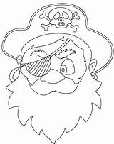 Pirate mask coloring Page sketch template