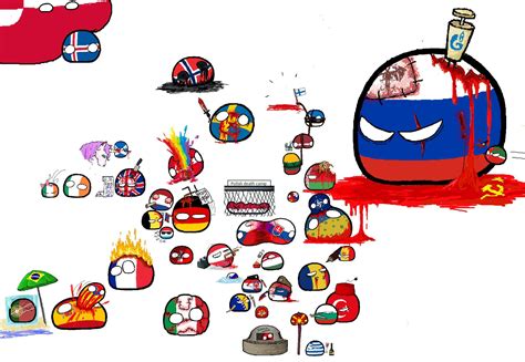 Countryballs Map Of Europe | Humourge