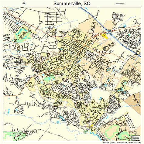 Summerville South Carolina Street Map 4570270