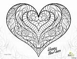 Detailed Heart Coloring Pages At GetColoringscom  Free Printable sketch template