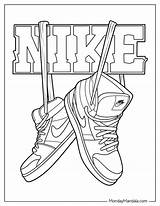 Nike Dunk Coloring Pages  Nation sketch template