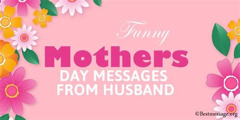 Beautiful Funny Mothers Day Messages from Husband | Mother day message ...