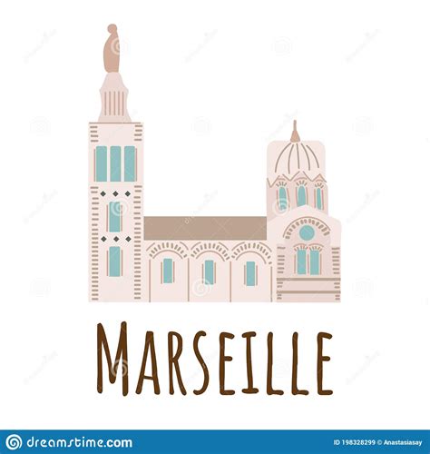 Marseille Cathedral Painting Royalty-Free Stock Photo | CartoonDealer ...