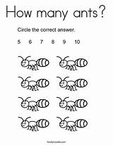 How Many ants Coloring Page  Ants Alphabet Activities preschool sketch template