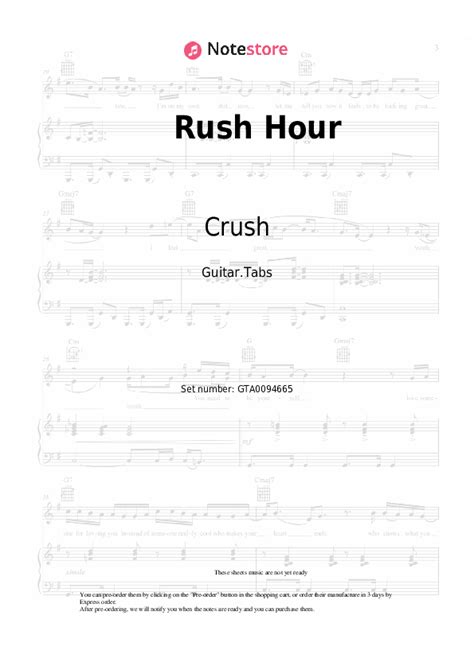 Rush Hour tabs guitar Crush in Note-Store.com | Guitar.Tabs SKU GTA0094665