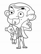 Mr Bean coloring Pages sketch template