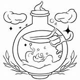 Magic potions coloring Page C0045 Printable Pages By My Minds  sketch template