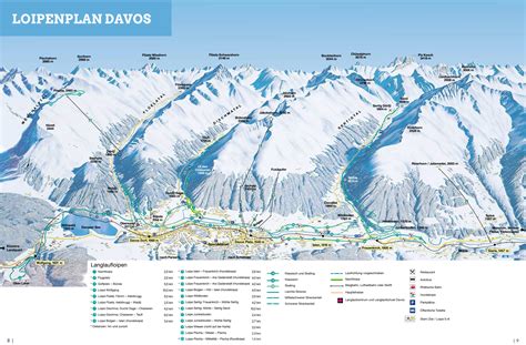 Cross-Country Skiing Trail Map Davos Klosters • Nordic Trail Map