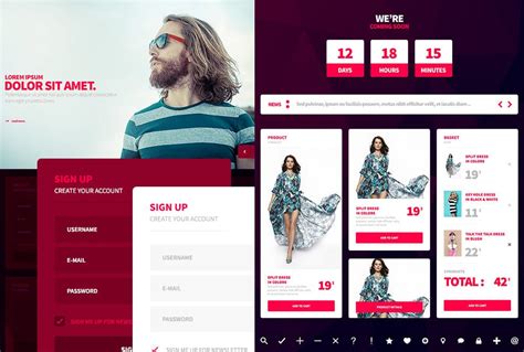 Web & Mobile UI Kit PSD Template