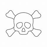 Coloring Page With Skull and Crossbones For Kids 11178924 Vector Art At  sketch template