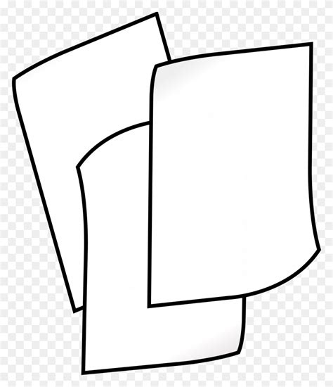 Blank White Paper Cartoon Clip Art - Paper Clipart Black And White - FlyClipart