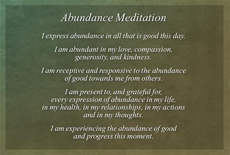 Abundance meditation / Meditation quote