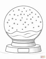 Snow Globe Coloring Pages sketch template