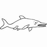 Angry Ichthyosaurus Coloring Page sketch template