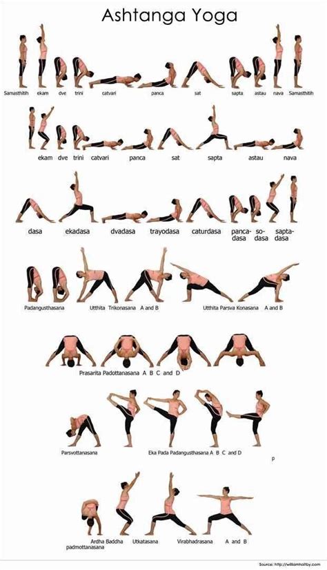 different types of yoga poses with their names in them