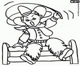 A Little Cowboy With The whip coloring Page Printable Game sketch template