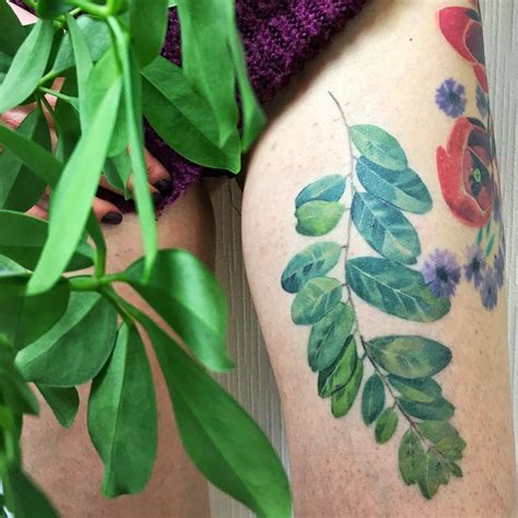 Acacia leaf tattoo - Tattoogrid.net