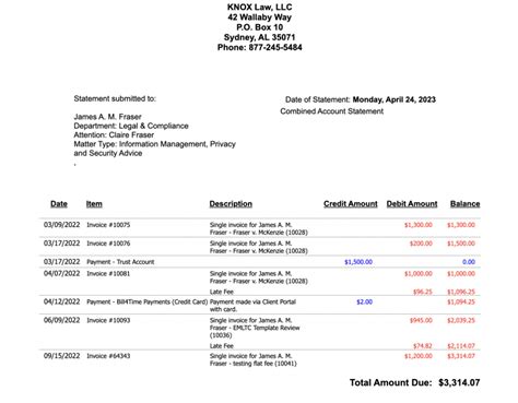 How to Create an Attorney Billing Statement [EXAMPLES]