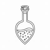 Potion Bottle coloring Page 23831990 Vector Art At Vecteezy sketch template