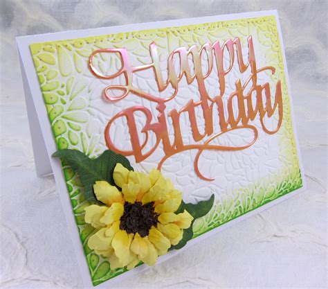 Art By Wanda: Happy Birthday Sunflower Card