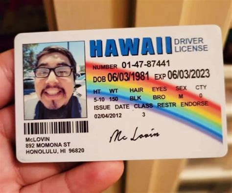 Customizable McLovin ID Card