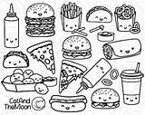 Food Clip Art Süße Essen Clipart Zum Ausmalen  Etsyde sketch template