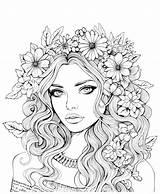 Premium Vector  Flower Girl Coloring Pages Vectors sketch template