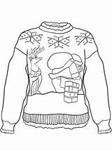 Kids N Funcom  Coloring Page Christmas ugly Sweaters Ugly sketch template