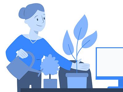 Watering plants at the office by Aurore Bay on Dribbble