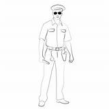 Security Guard Coloring Pages sketch template