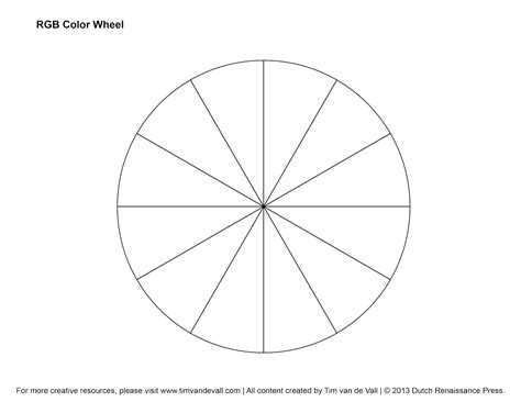RGB Color Wheel, Hex Values & Printable Blank Color Wheel Templates
