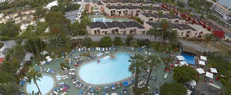 Panorama of Swimming Pool in One of the Hotels of Tenerife, Canary ...