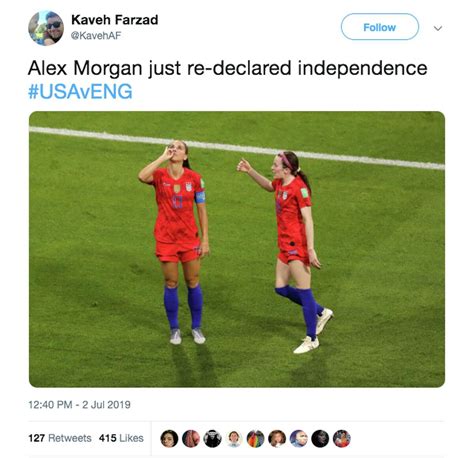 Fans are losing it over Alex Morgan's World Cup goal celebration