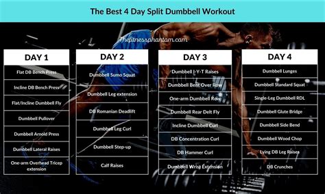 I’ve created a 4-day split dumbbell workout routine that will enhance ...