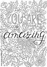 You Are Amazing Coloring Page Pages sketch template
