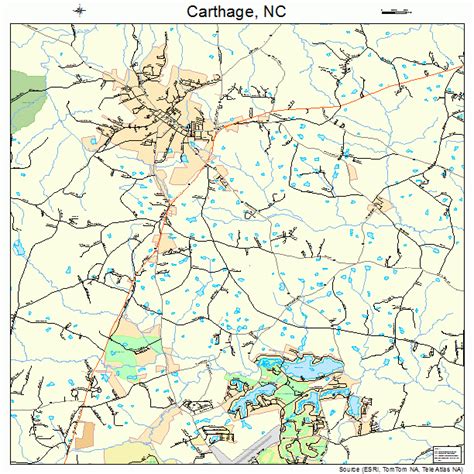 Carthage North Carolina Street Map 3710680