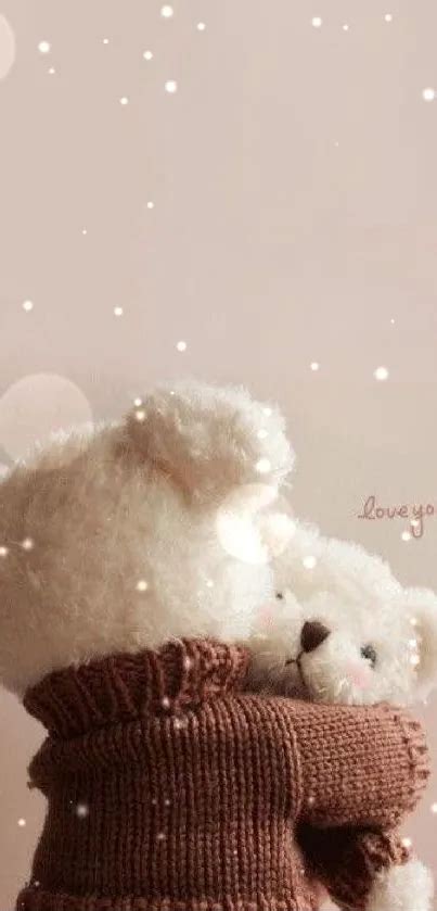 Cute Teddy Bear Hug Wallpaper - free download